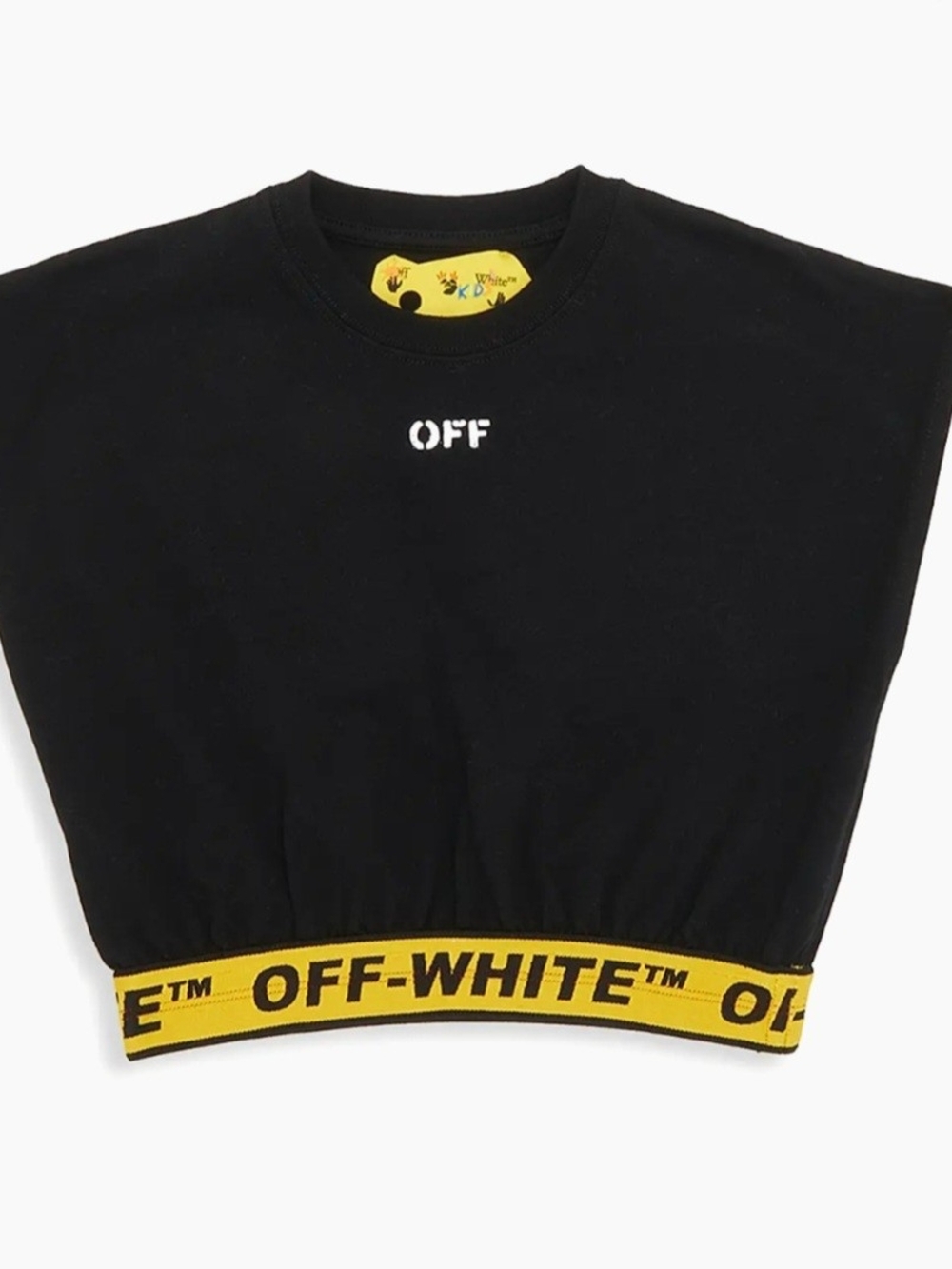 Off-White Kids Logo Industrial Crop T-Shirt